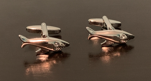 Shark 2025 cufflinks silver