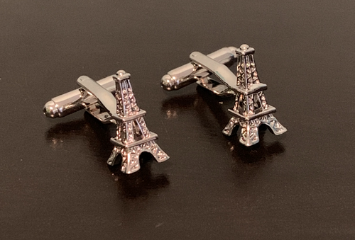 Silver Eiffel Tower cufflinks