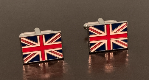 British Union Jack Flag red white and blue cufflinks