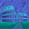 Colosseum Blue Pocket Square