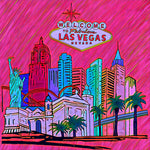 Fabulous Las Vegas Pink Pocket Square