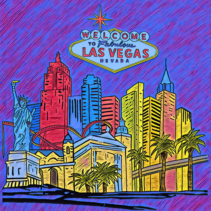 Fabulous Las Vegas Sunset Pocket Square