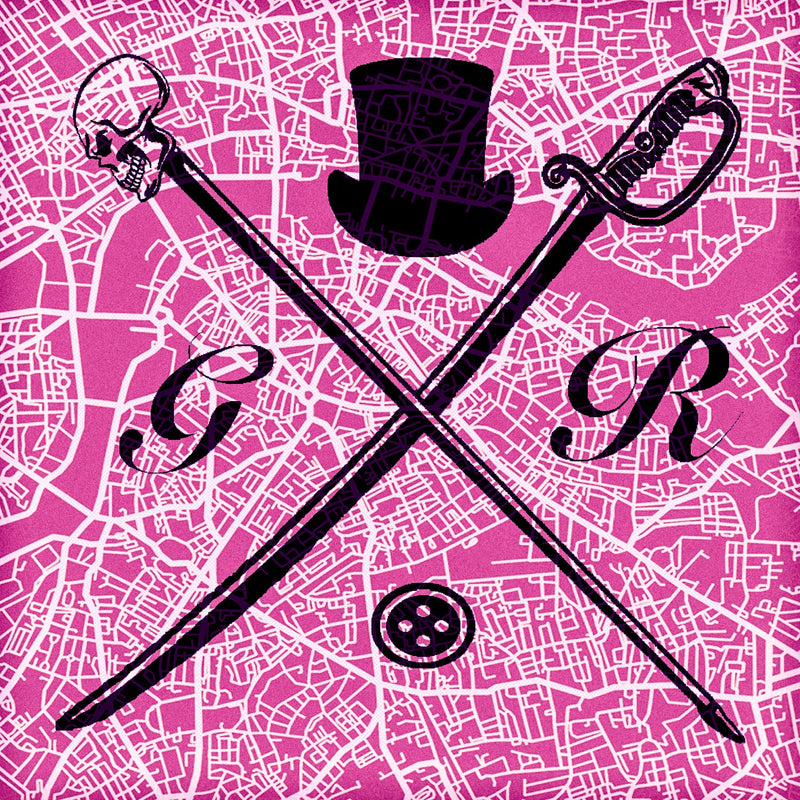 London Street Map Pink Ladies Scarf