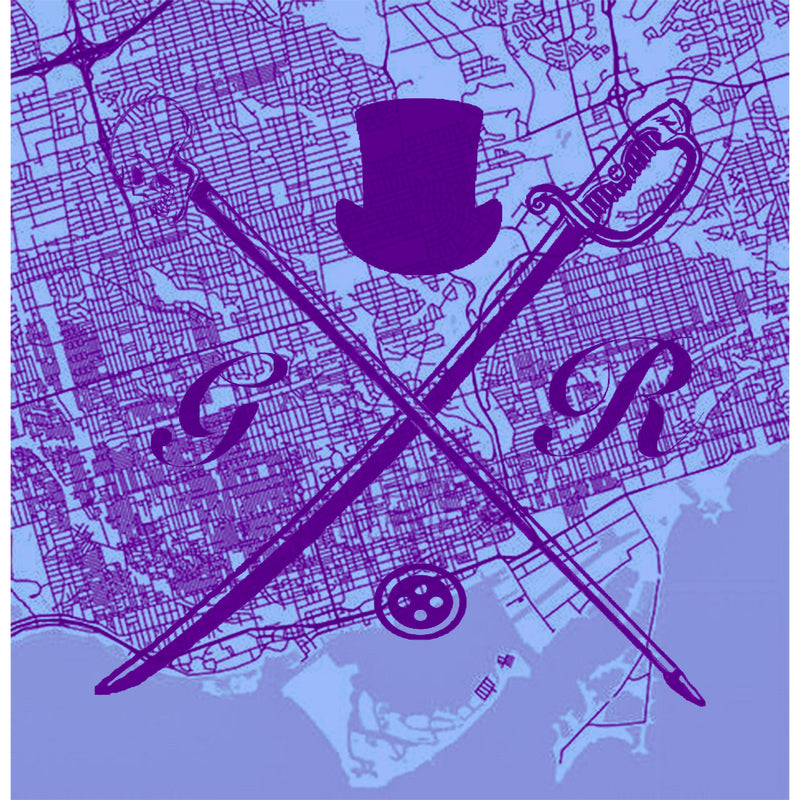 Toronto Street Map Purple Ladies Scarf