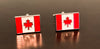 Canada flag red and white enamel cufflinks